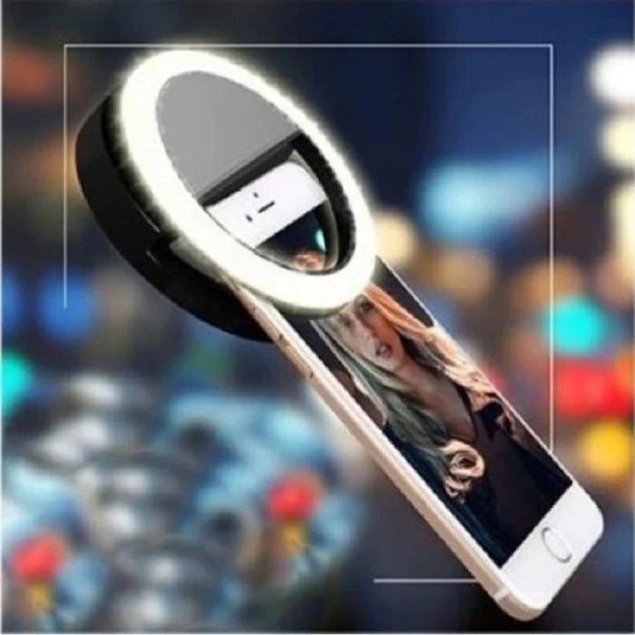 Anneau Lumineux Rechargeable pour Selfie 28 LED Avec 3 Niveaux de Luminosité Réglable