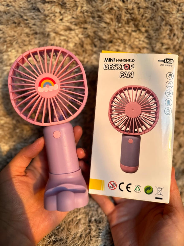 Ventilateur Portable Rechargeable Avec Support Téléphone