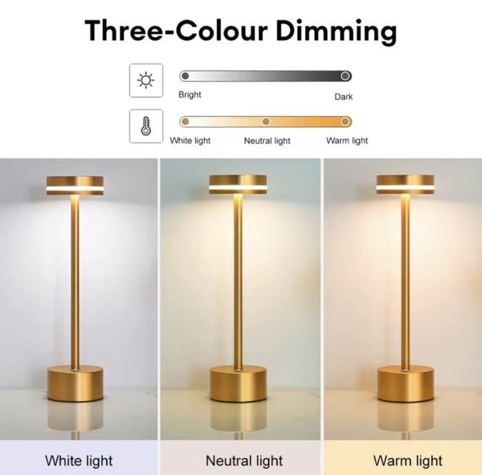 Lampe de Table LED sans Fil Rechargeable Avec Tactile
