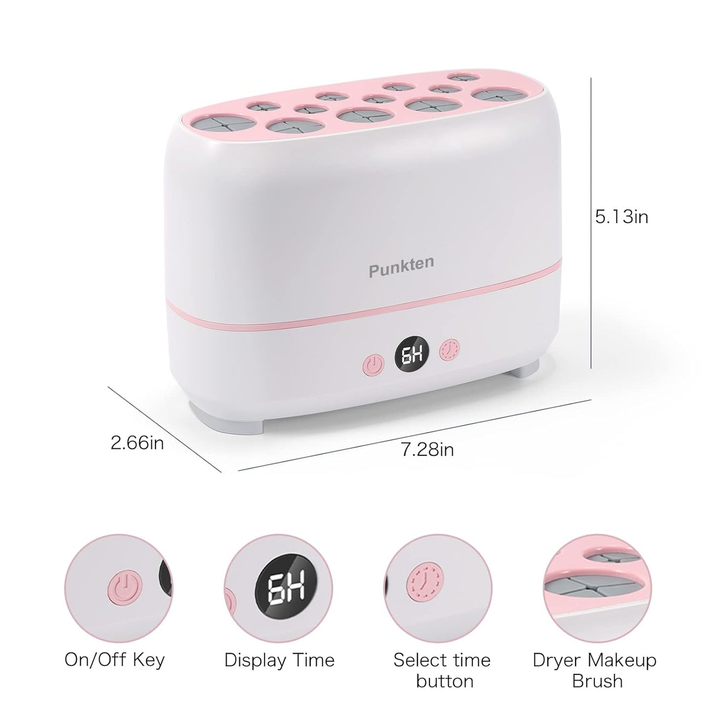 Makeup brush drying device