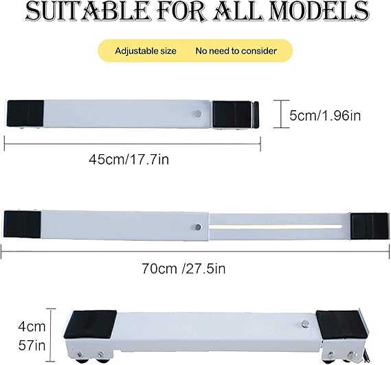 Pack de 2 Supports à Roulettes pour Gros Électroménagers et Meubles