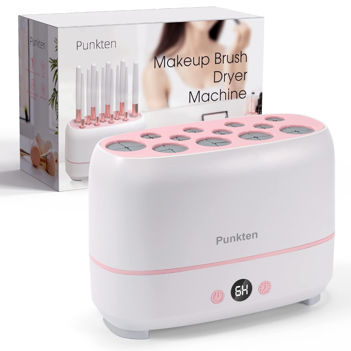 Makeup brush drying device