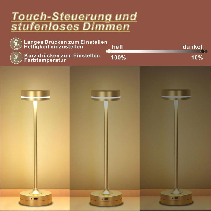 Lampe de Table LED sans Fil Rechargeable Avec Tactile