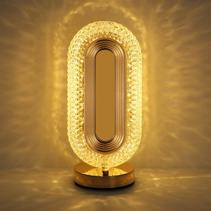 Lampe De Table Ovale Portables Sans Fil Rechargeable Avec Tactile