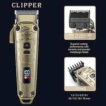 Tondeuse VGR V-005 Professionnel rechargeable sans fil
