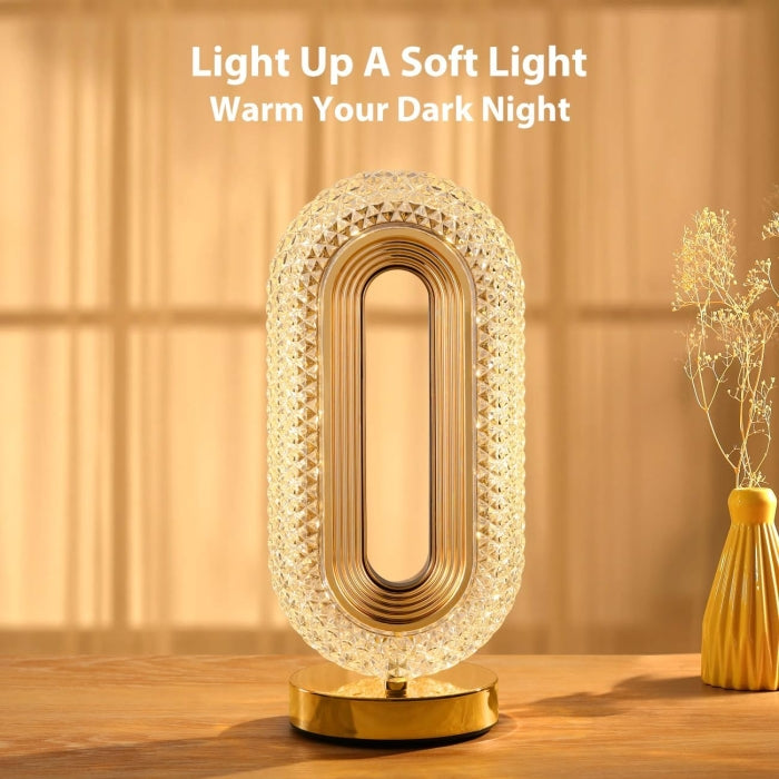 Lampe De Table Ovale Portables Sans Fil Rechargeable Avec Tactile