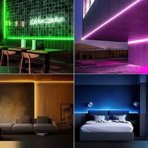 Bande Lumineuse LED 5M - Flexible - Étanche - Éclairage RGB - Télécommande