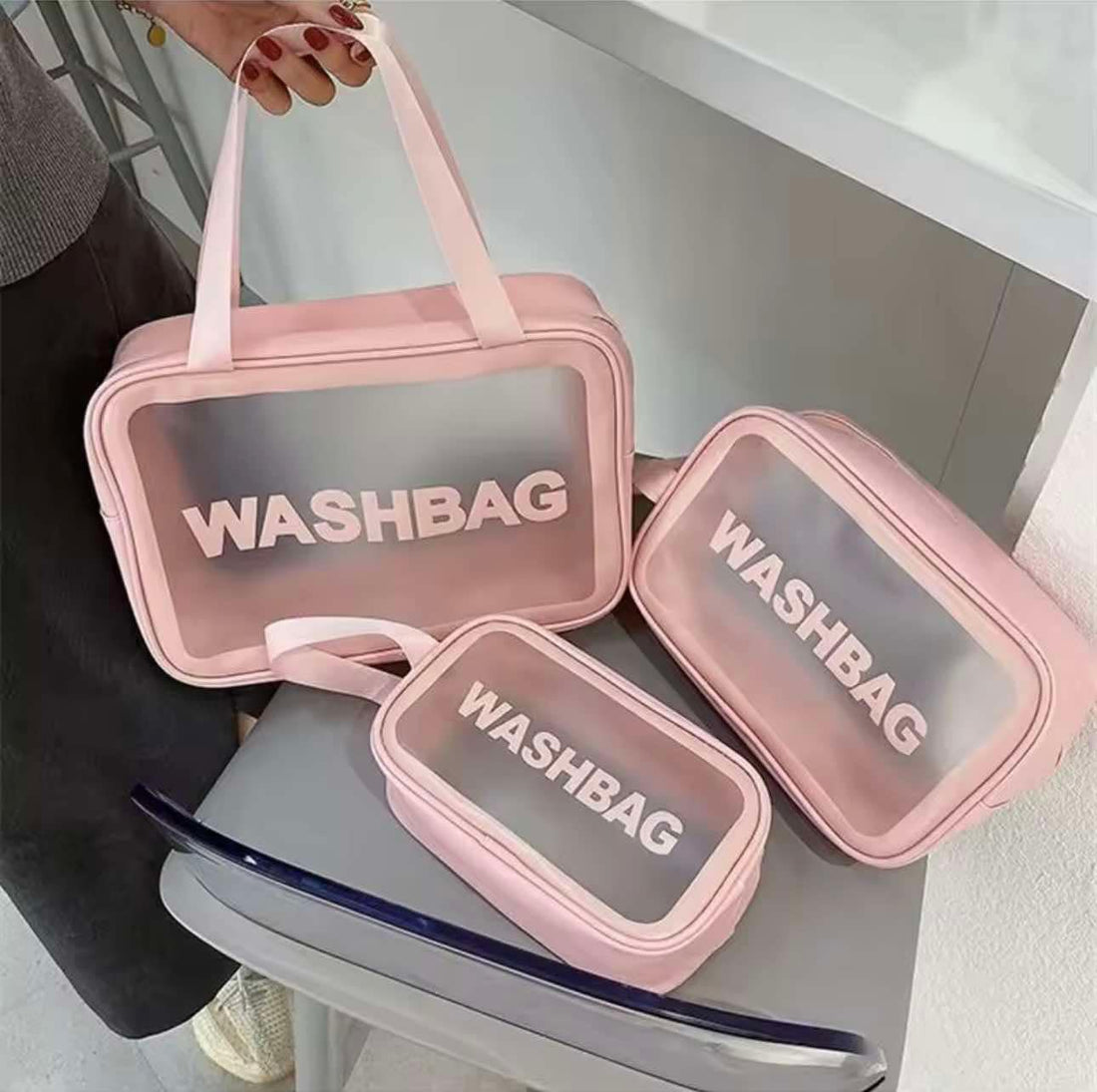 Set De 3 Trousses De Maquillage Et De Voyage