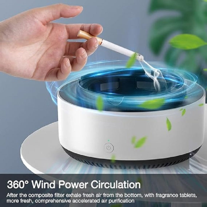 Cendrier D'intérieur Multifonctions 2 En 1 Sans Fumée - 360 °