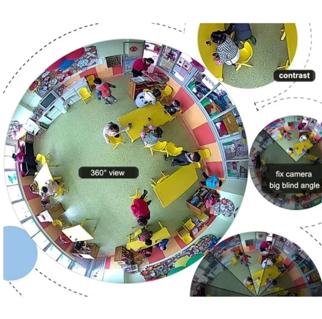 Euronet Caméra surveillance HD - Panoramique 360° - détection humain + micro