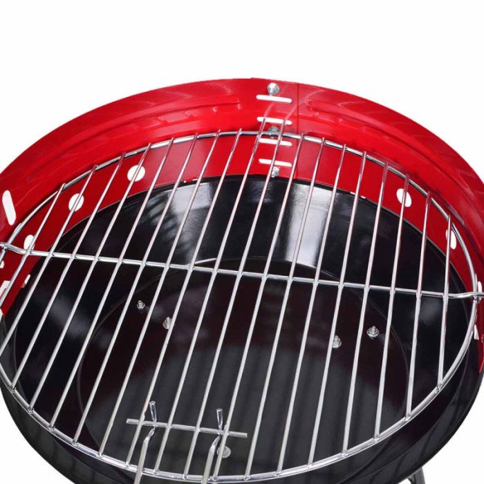 BARBECUE ROUND À PIED - ROUGE