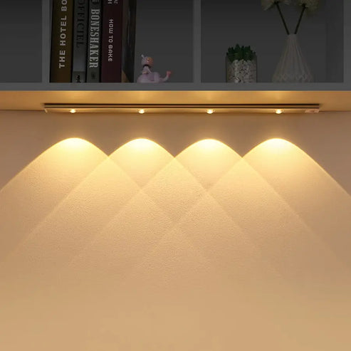 Lampe LED À Détecteur De Mouvement Avec 4 Ampoules Sans Fil Rechargeable