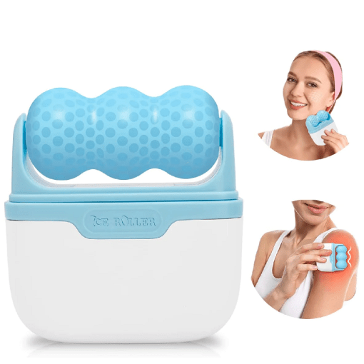 Ice Roller Outil Massage Double Voies - Soins Visage Anti Rides