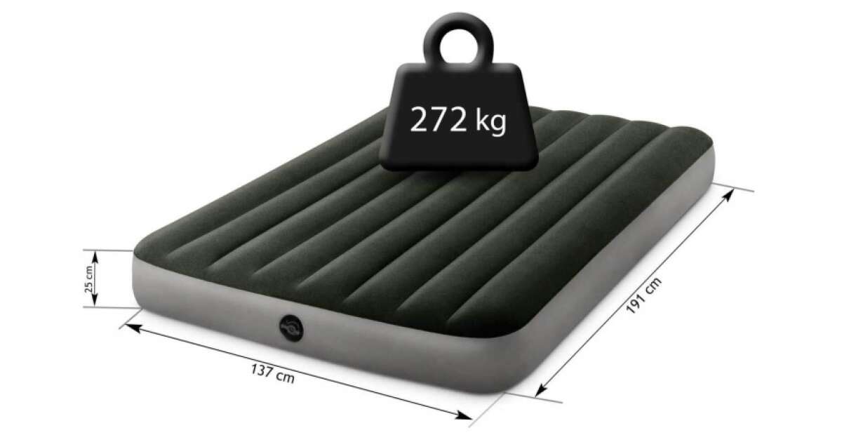 Intex - 64142 - Matelas Gonflable Classic Downy - 2 Pers 137x 191 x 25 cm
