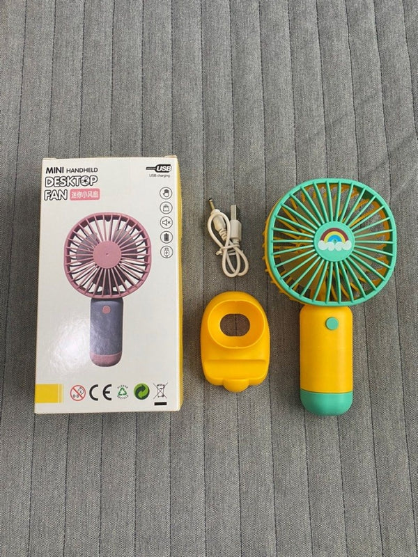 Ventilateur Portable Rechargeable Avec Support Téléphone