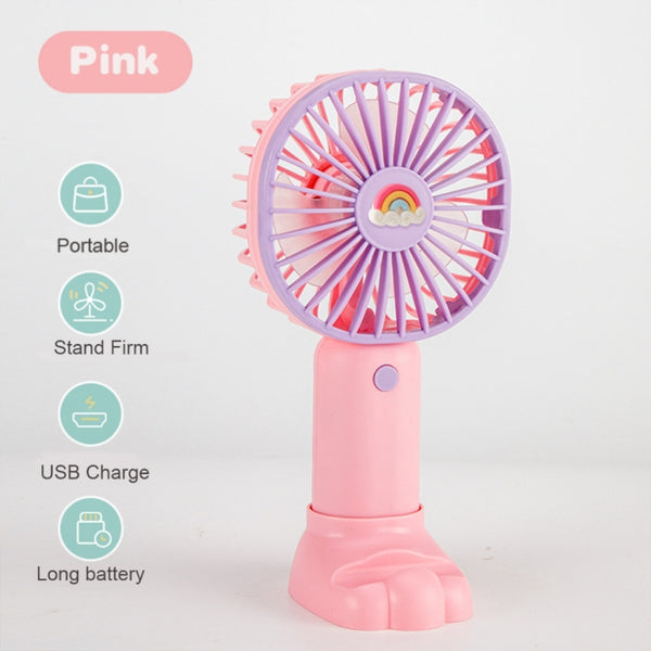Ventilateur Portable Rechargeable Avec Support Téléphone