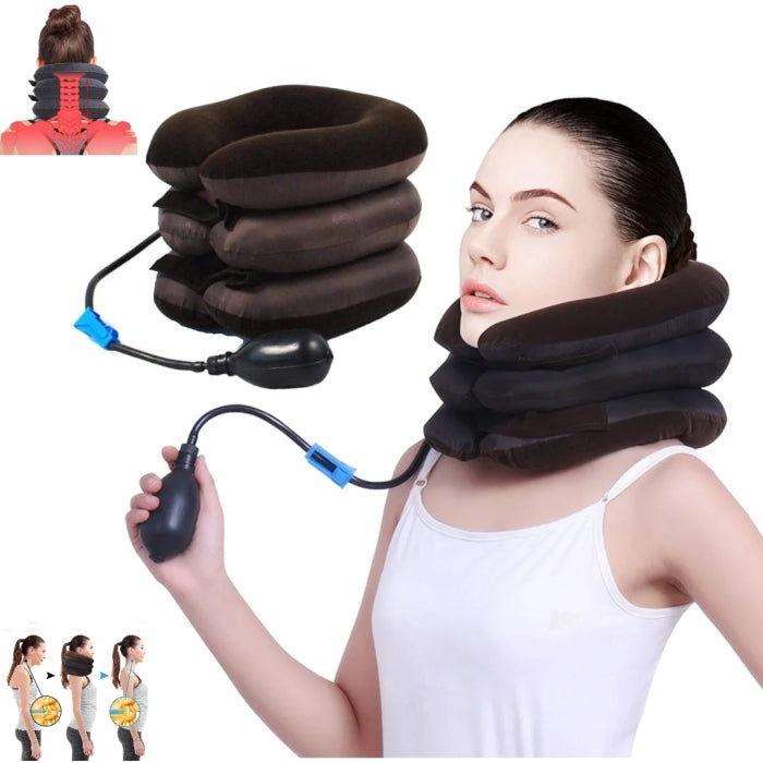 Coussin Cervical Gonflable À 3 Niveaux