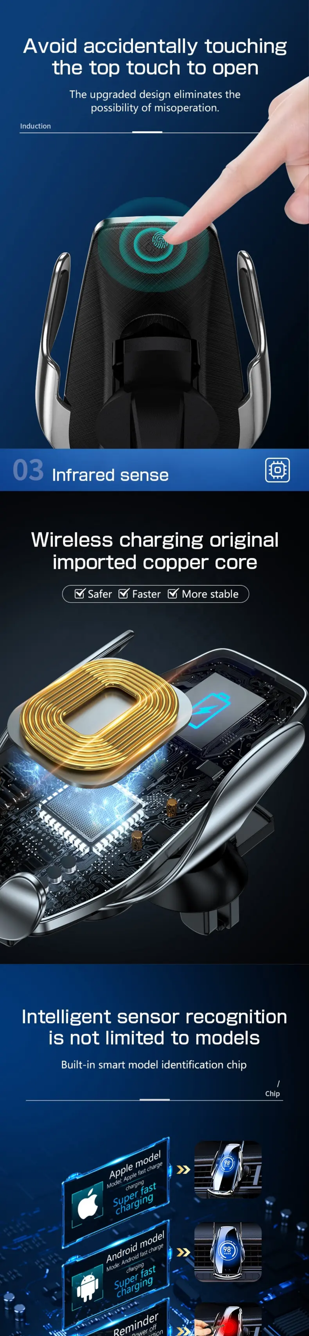 Support & Chargeur téléphone - Pour voiture Smart