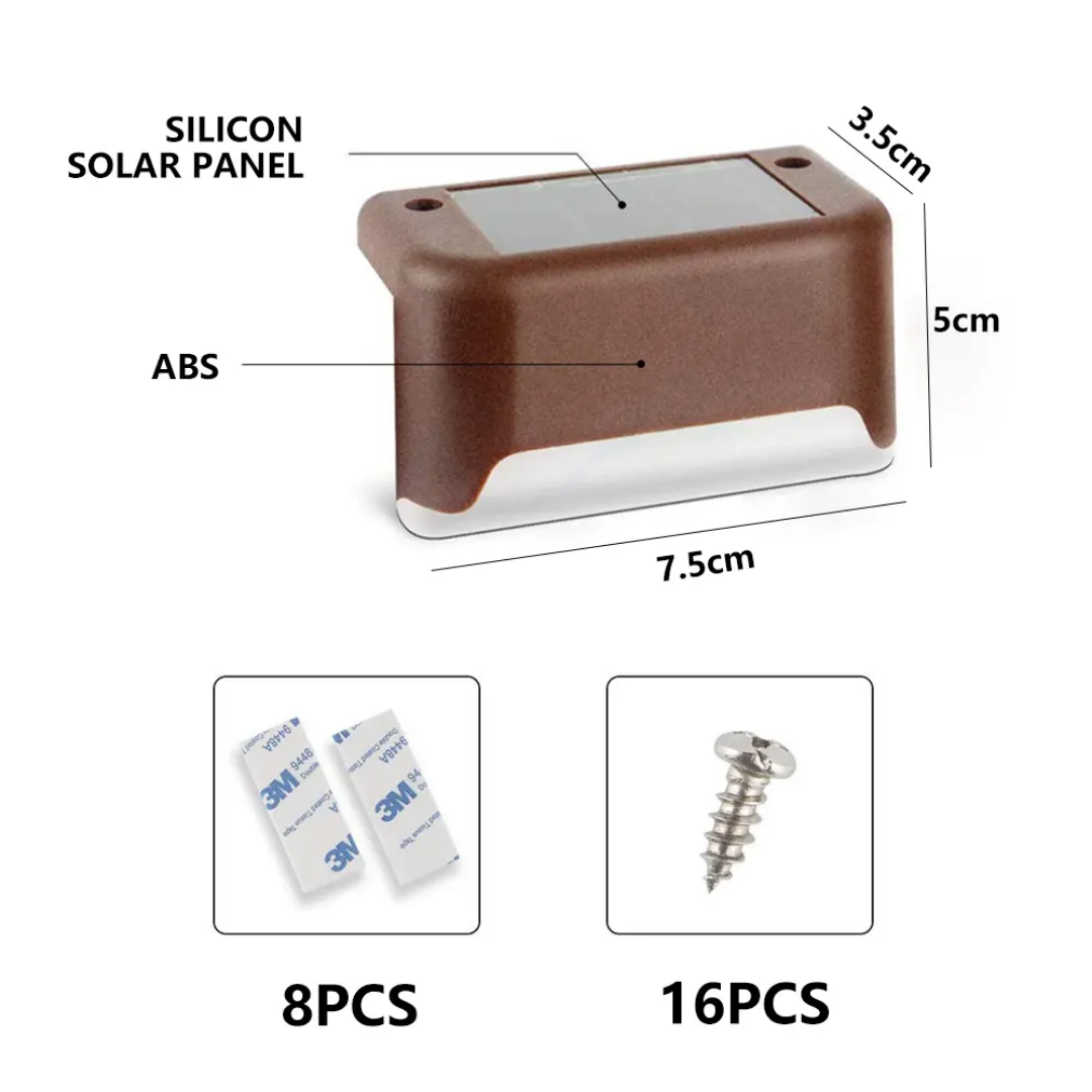 Pack de 4 Lampe LED escalier Solaire