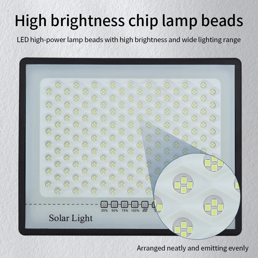 Projecteur Solaire LED Étanche Détecteur Lumière Avec Télécommande