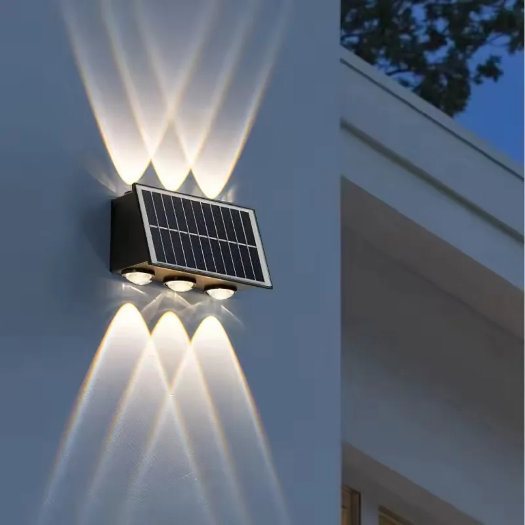 Lampe solaire d'extérieur avec 6 lampes
