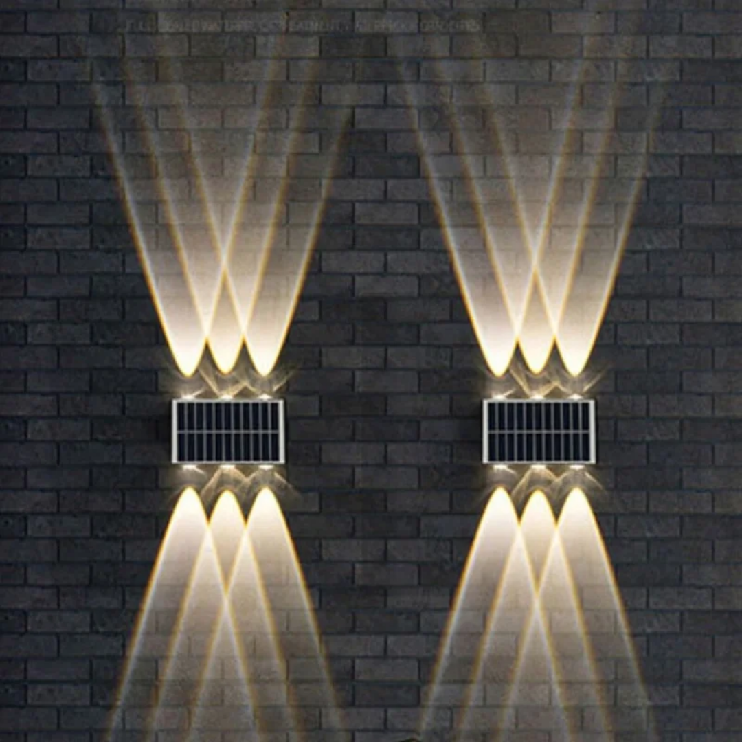Lampe solaire d'extérieur avec 6 lampes