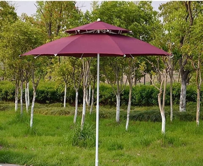 Parasol Grand Modèle Haute Qualité Double Toit Forme Rond 2.5 Mètres