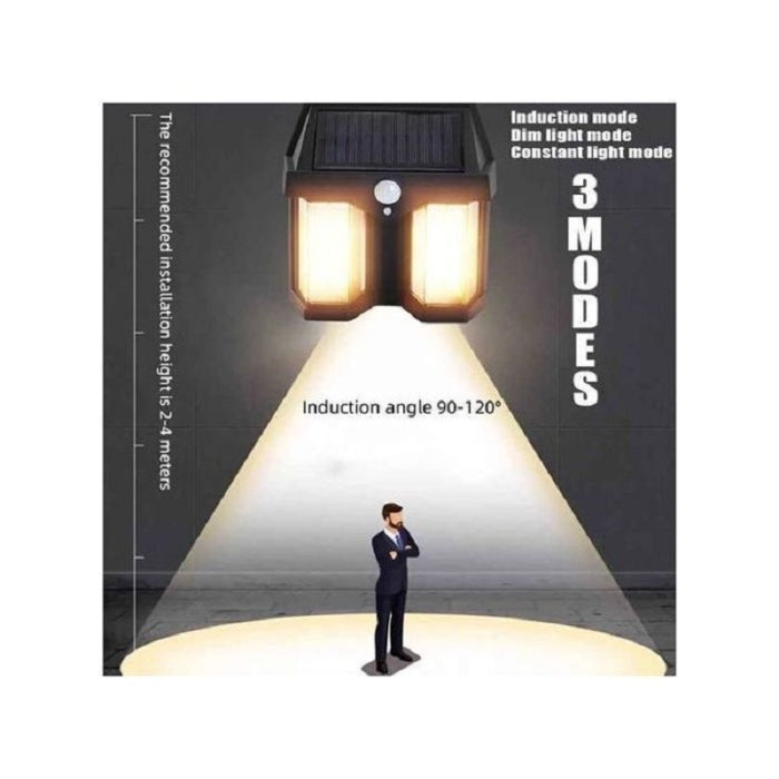 Applique Murale Avec Lampe Solaire & Détecteur Mouvement Étanche