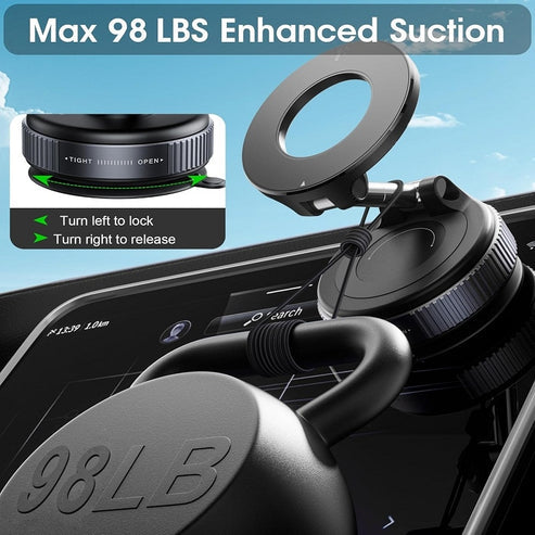 Support de téléphone Ultra magnétique Ventouse pour voiture amélioré renforcé à 360 °