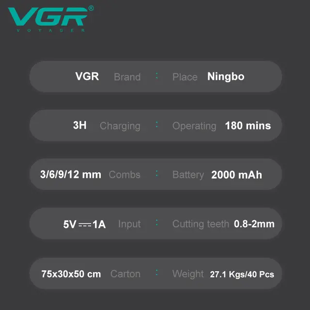 Tondeuse à Cheveux VGR V-699