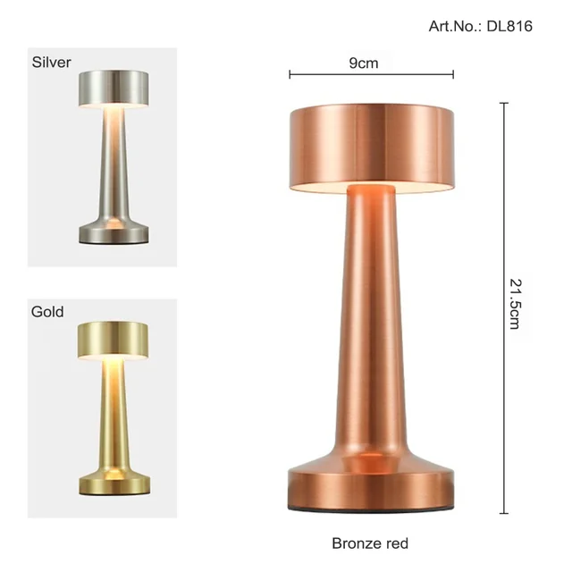 Lampe de table sans fil rechargeable