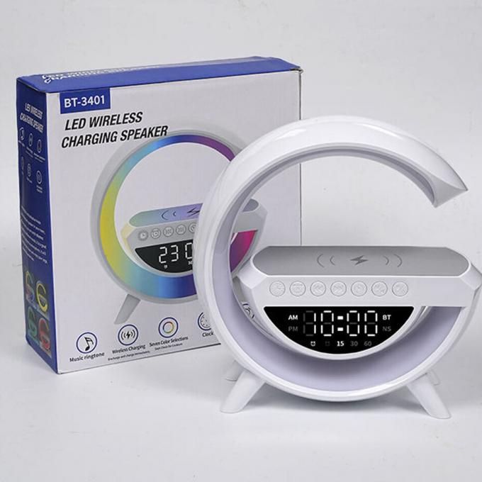 Lampe LED - haut-parleur Bluetooth - chargeur sans fil