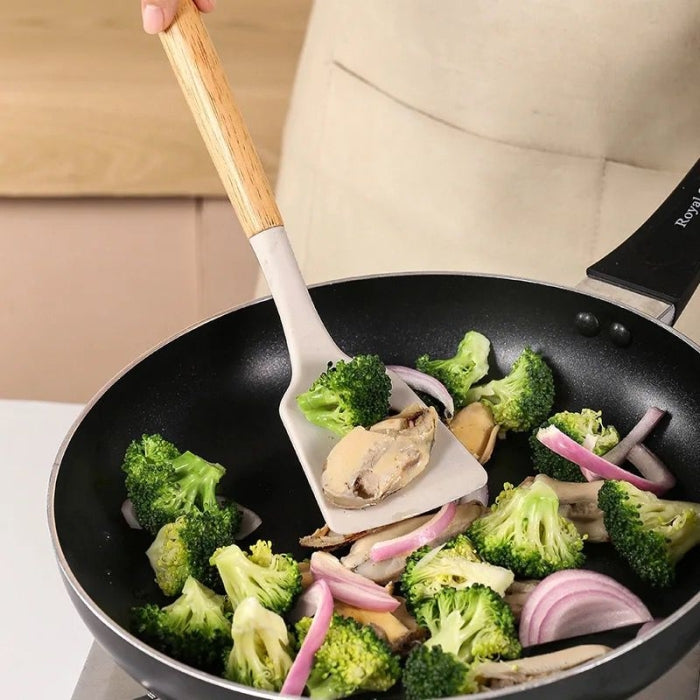Ensemble D'Ustensiles De Cuisine En Silicone Et Couteaux