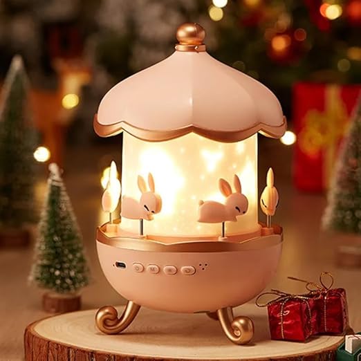 Projecteur veilleuse carrousel lapin
