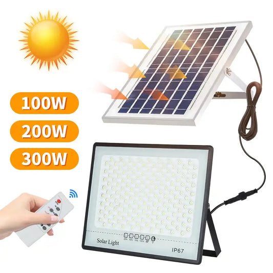 Projecteur Solaire LED Étanche Détecteur Lumière Avec Télécommande