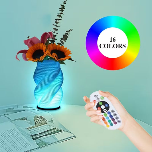 Vase lumineux RGB télécommandé - lampe de table LED créative, alimentation USB