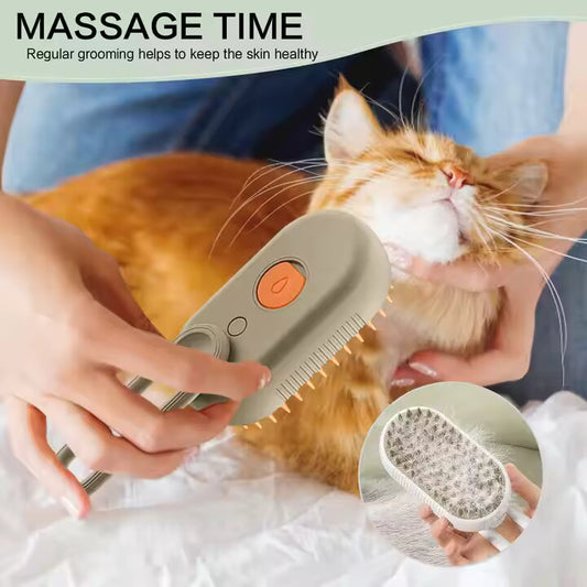 Brosse de Massage Électrique 3 en 1 pour Chat