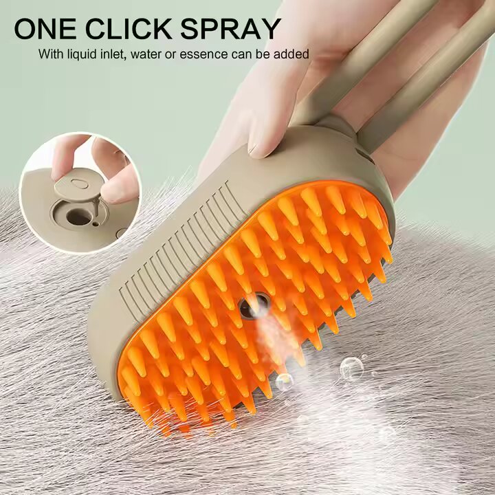 Brosse de Massage Électrique 3 en 1 pour Chat