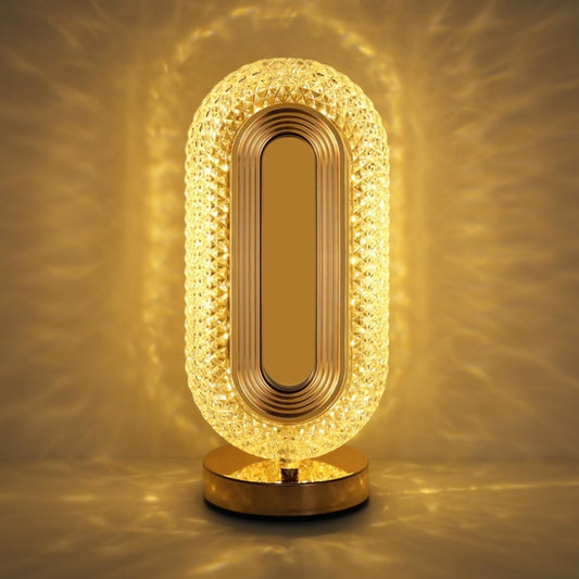 Lampe De Table Ovale Portables Sans Fil Rechargeable Avec Tactile