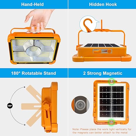 Projecteur solaire portable