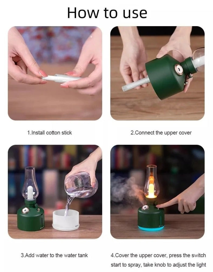 veilleuse rechargeable avec Diffuseur d'huile essentiel