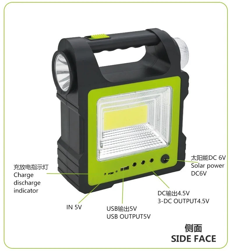 Torche solaire avec 3 lampe