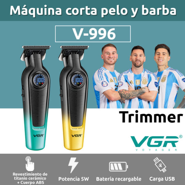 Tondeuse VGR V-996 Professionnel rechargeable sans fil
