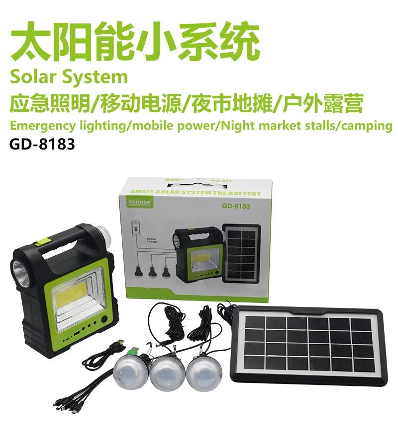 Torche solaire avec 3 lampe