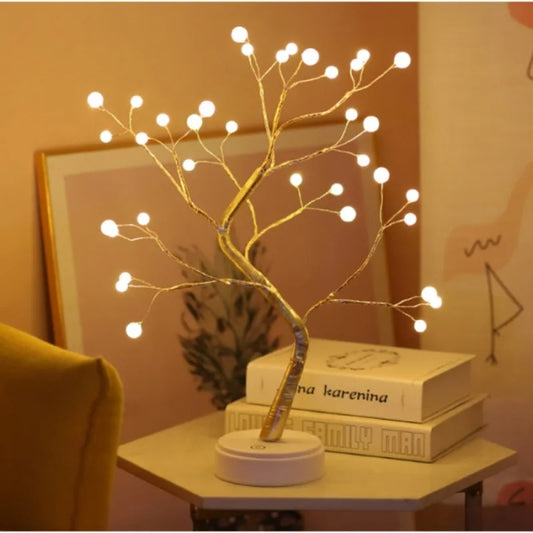 Arbre Artificiel Rechargeable Avec Branches Réglables En Perles