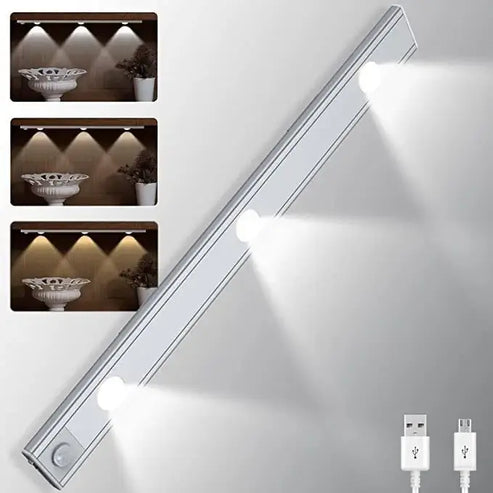 Lampe LED À Détecteur De Mouvement Avec 4 Ampoules Sans Fil Rechargeable