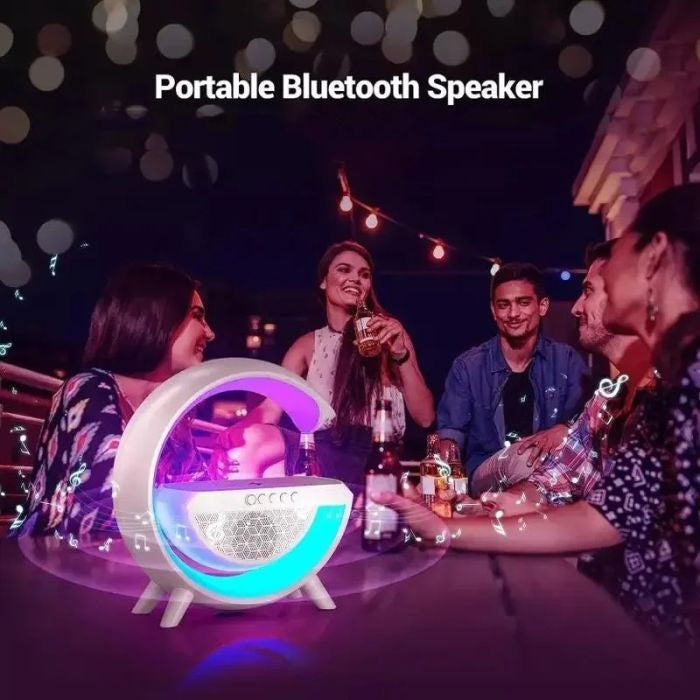 Lampe LED - haut-parleur Bluetooth - chargeur sans fil