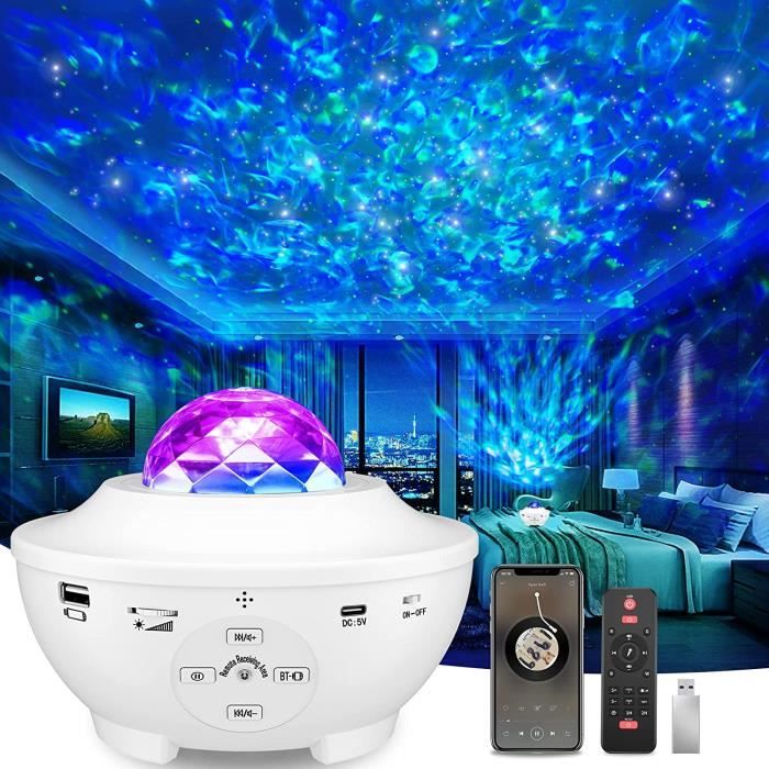 Projecteur  Galaxie Plafond, Avec Minuterie Et Haut-Parleur Bluetooth À Distance
