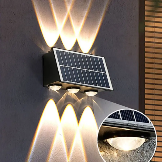 Lampe solaire d'extérieur avec 6 lampes