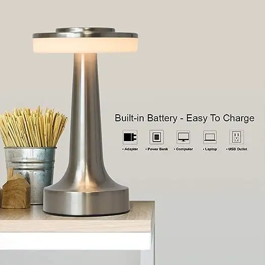 Lampe de table sans fil rechargeable